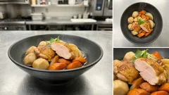 フライパンひとつで味しみ◎ 鶏むね肉と里芋の根菜たっぷり和風煮物(下茹ででえぐみなし)