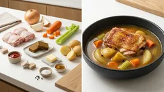 普通のカレールーでOK：さらっと食べやすい鶏ももスープカレー（野菜はレンジで時短）