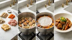 炒めてから煮るだけで味しみ：ごぼうと鶏もも・にんじん・さつま揚げの甘辛煮